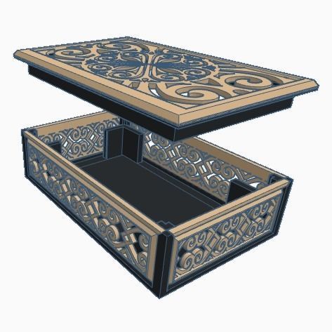 Playing Cards and Tarot Box 3D print model_2