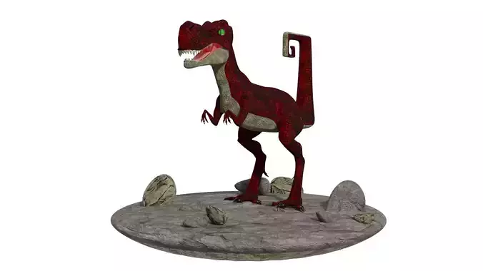 T-rex dinosaur on rock