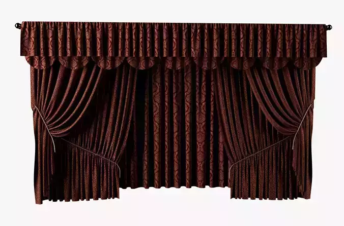 Detailed Curtains 3D model