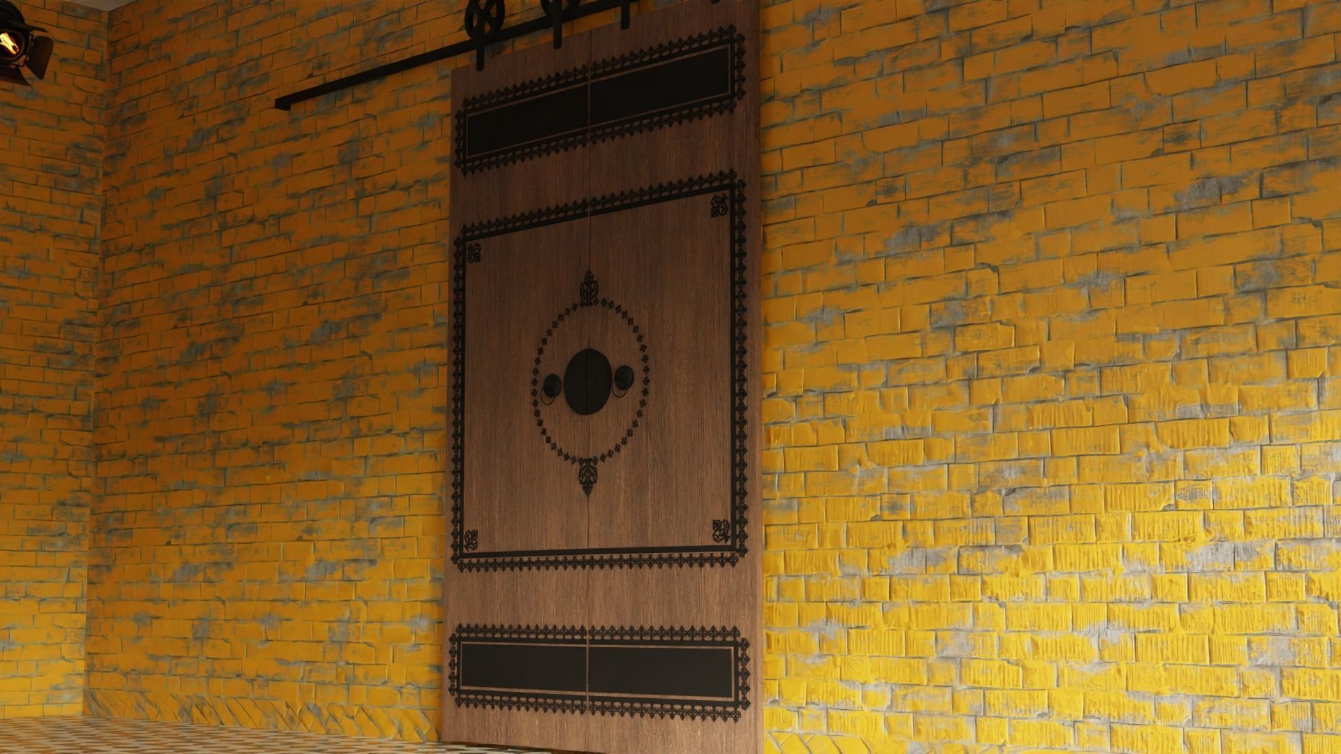 3d retro living room 3D model_6