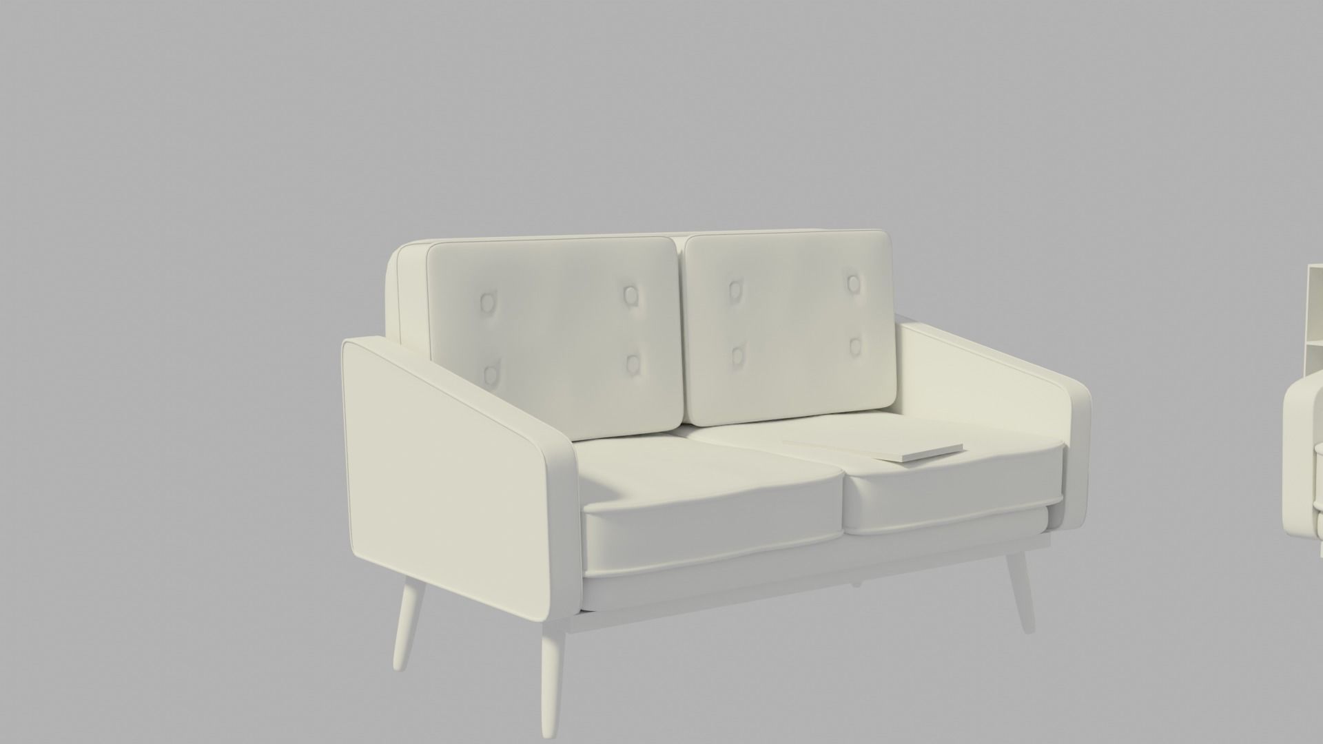 3d retro living room 3D model_10
