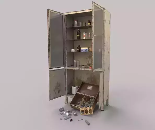 Abandoned Health-Medical Cabinet