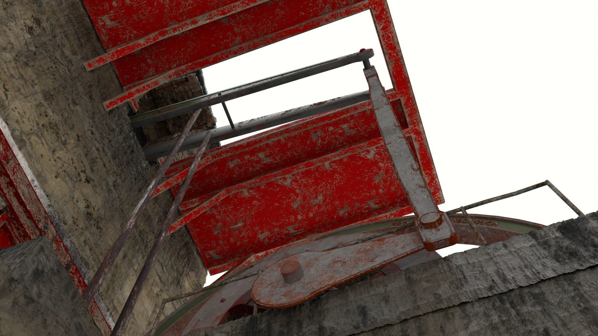 Cornish Tin Mine Low-poly 3D model_4