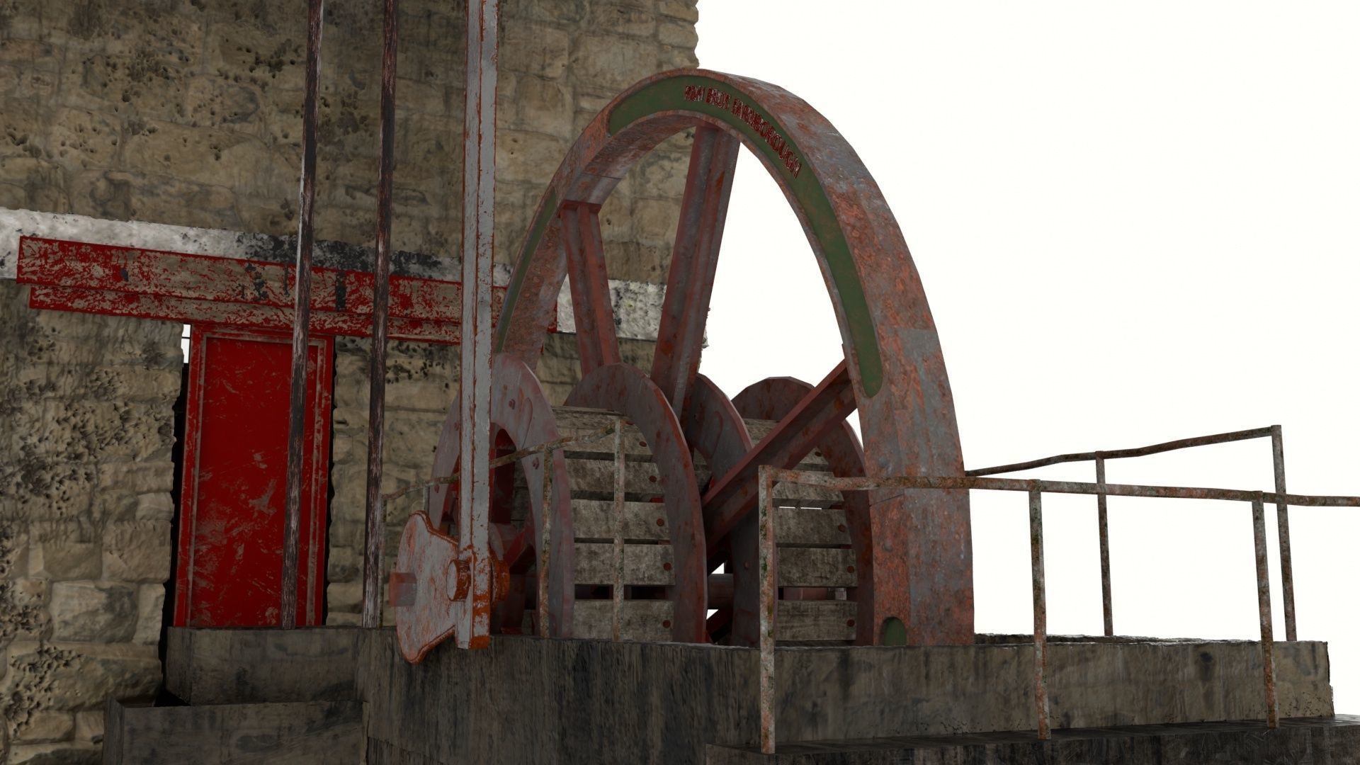 Cornish Tin Mine Low-poly 3D model_2