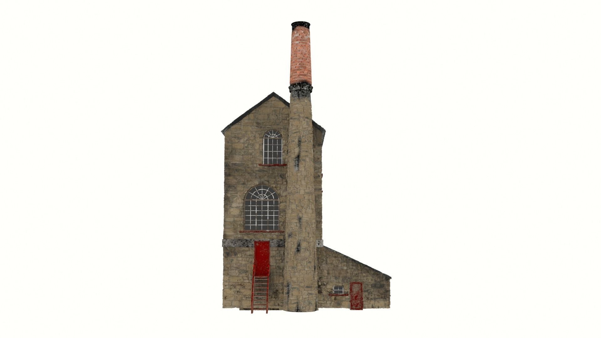 Cornish Tin Mine Low-poly 3D model_8