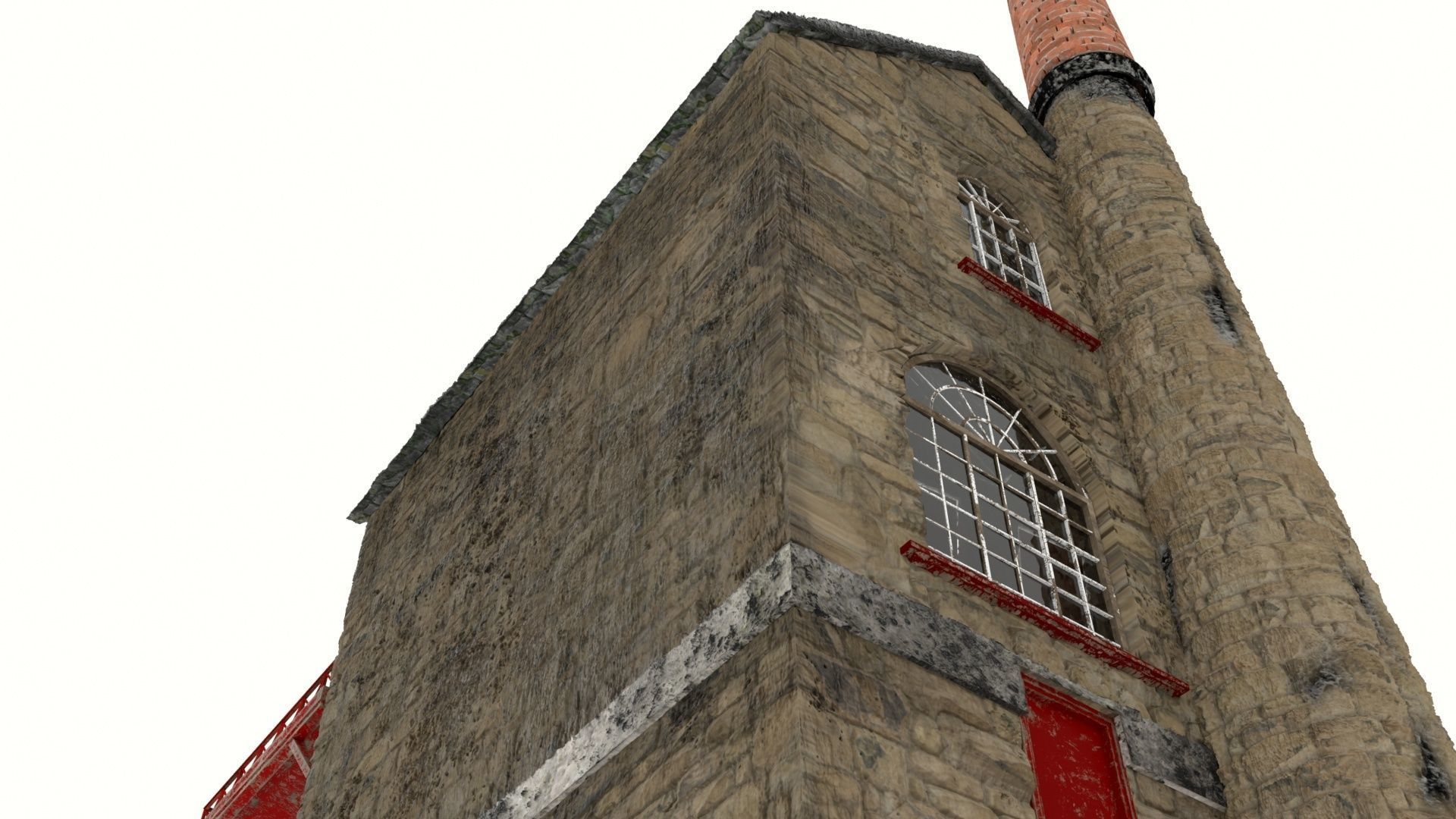 Cornish Tin Mine Low-poly 3D model_11