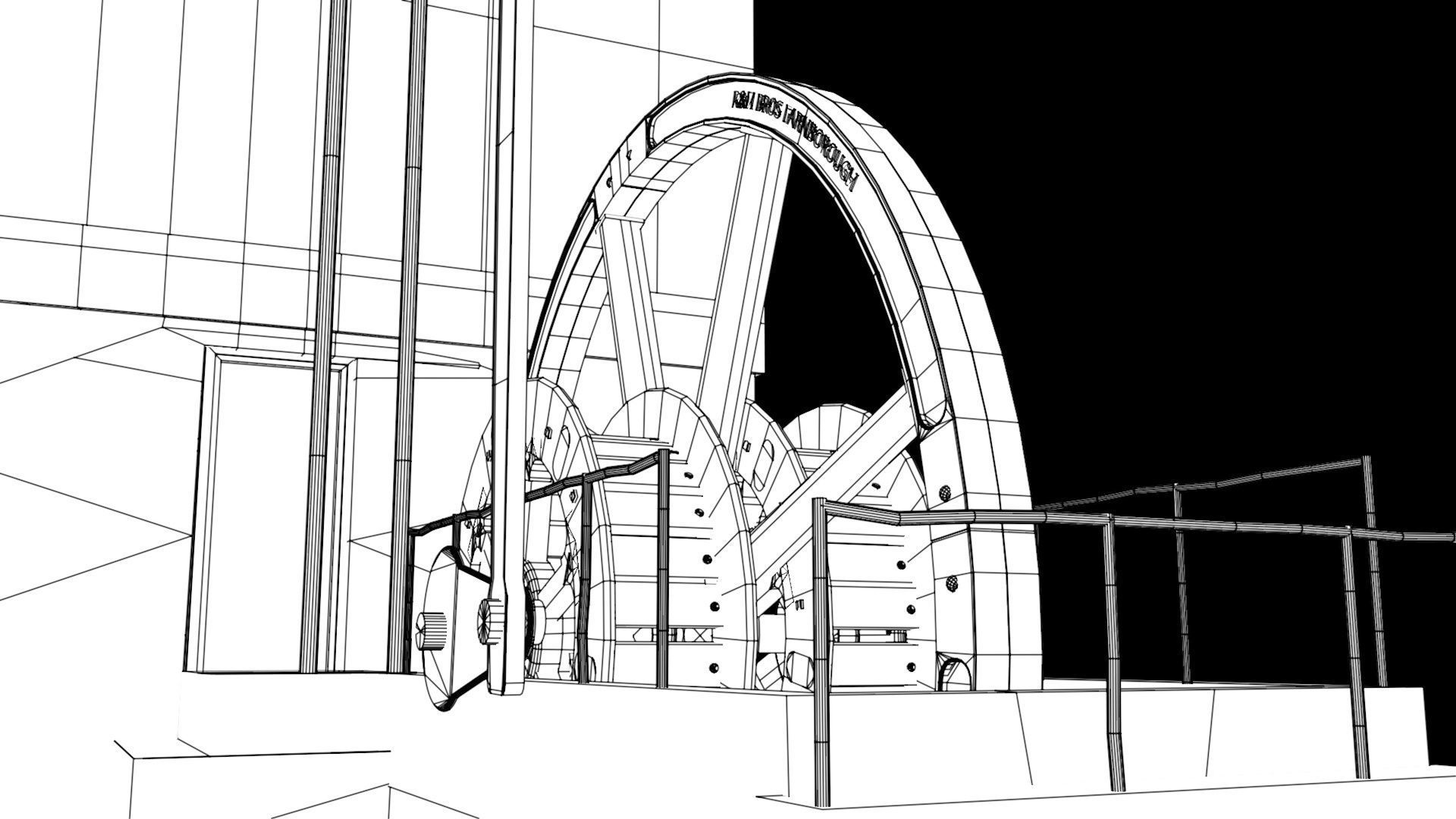 Cornish Tin Mine Low-poly 3D model_19