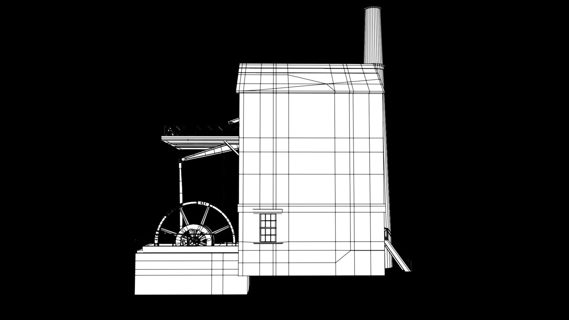 Cornish Tin Mine Low-poly 3D model_13