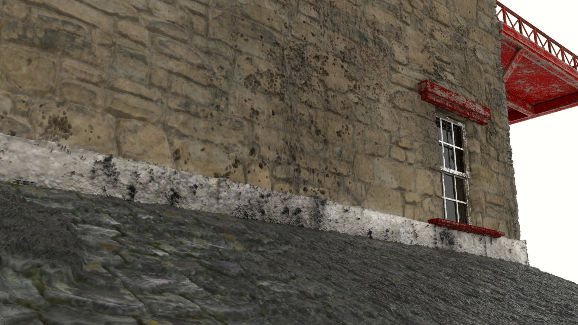 Cornish Tin Mine Low-poly 3D model_7