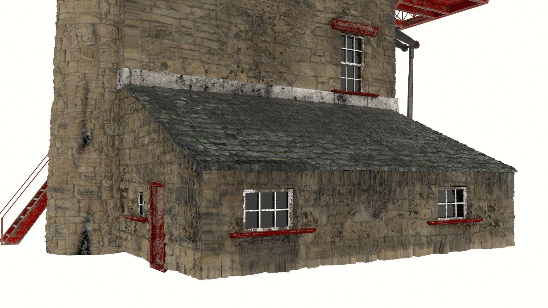 Cornish Tin Mine Low-poly 3D model_9