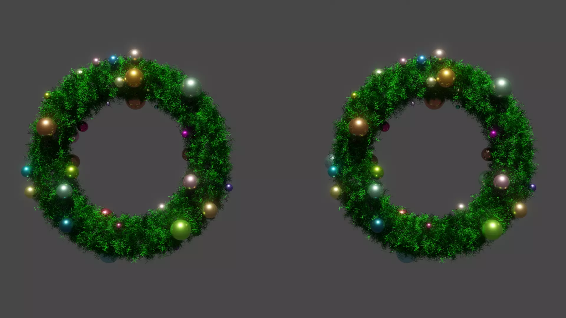 ChristmasWreath christmas tree with ornaments Free 3D model