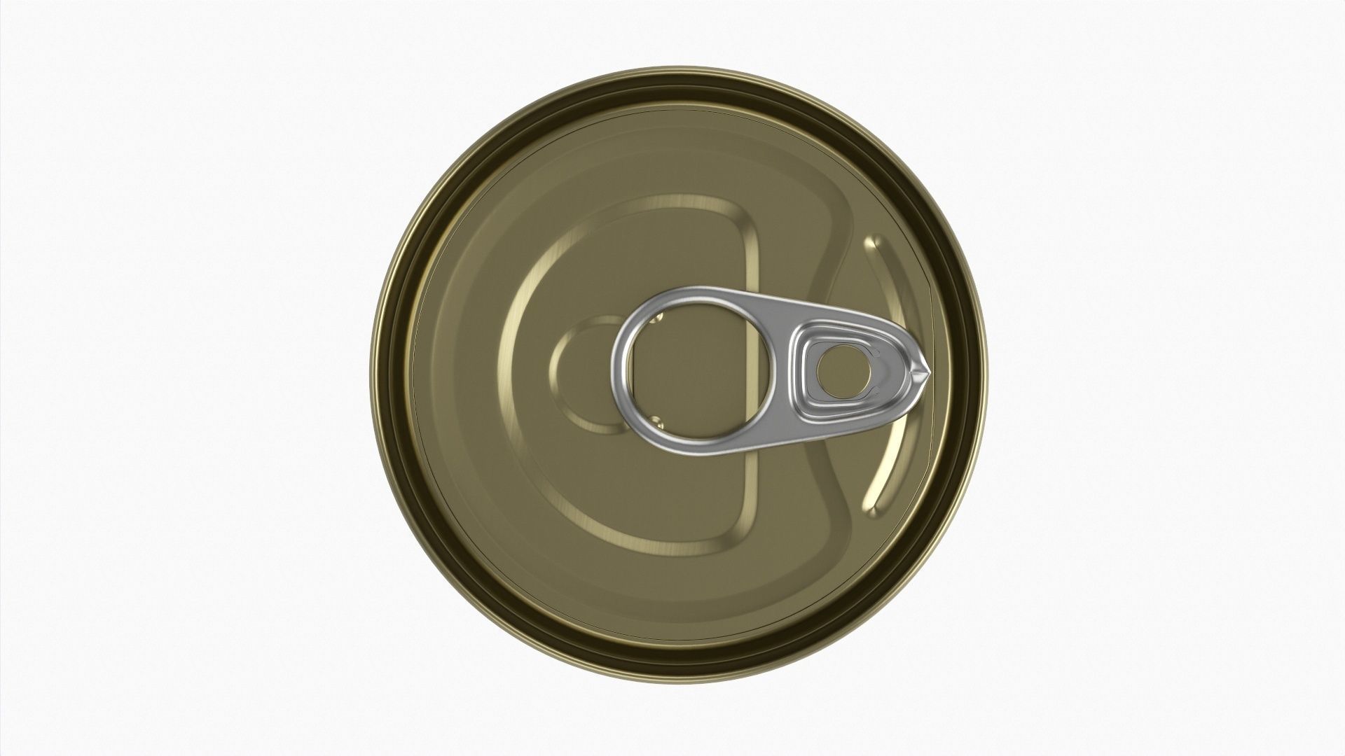 Canned food round metal tin aluminum can 013 3D model_4