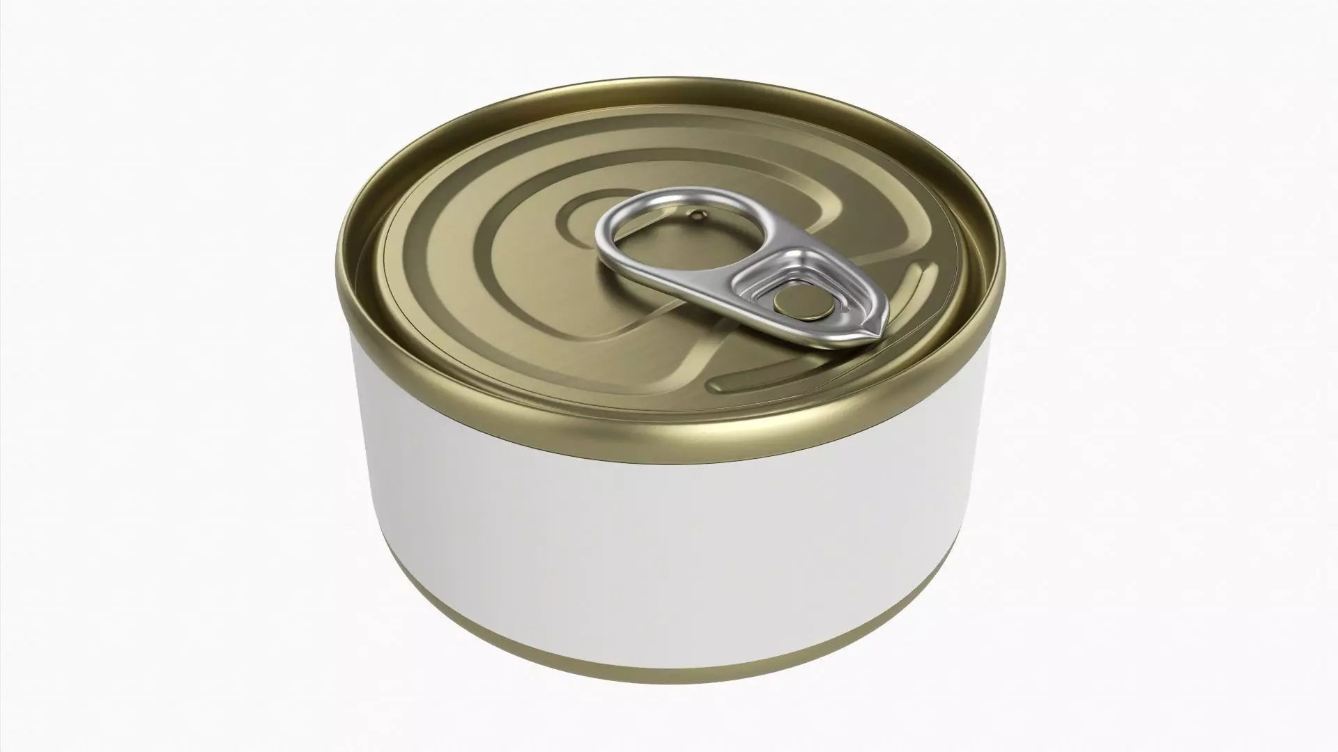 Canned food round metal tin aluminum can 013 3D model_0