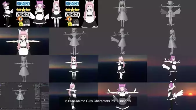 2 Cute Anime Girls Characters P8