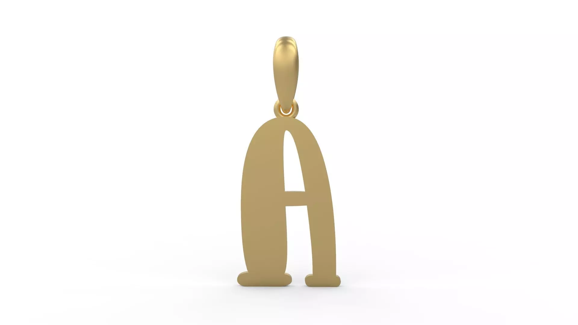 Initial Letters Pendant Funny Gang A 3D print model_0
