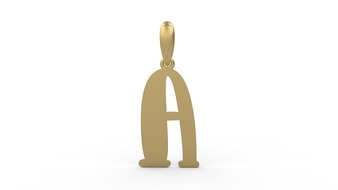 Initial Letters Pendant Funny Gang A 3D print model