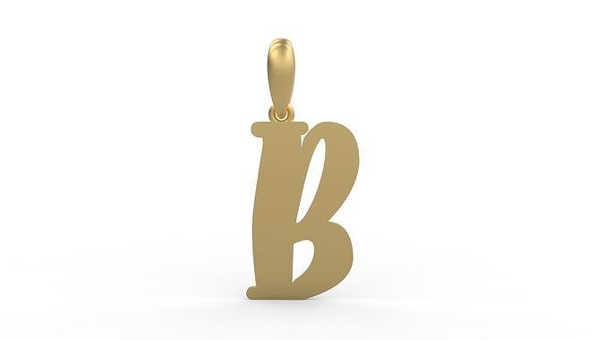 Initial Letters Pendant Funny Gang B 3D print model
