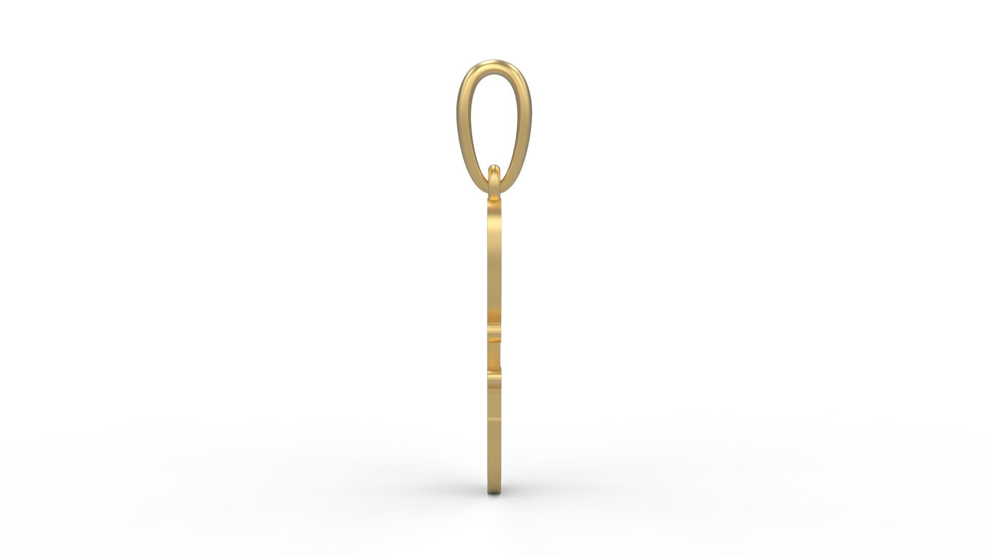 Initial Letters Pendant Funny Gang C 3D print model_2