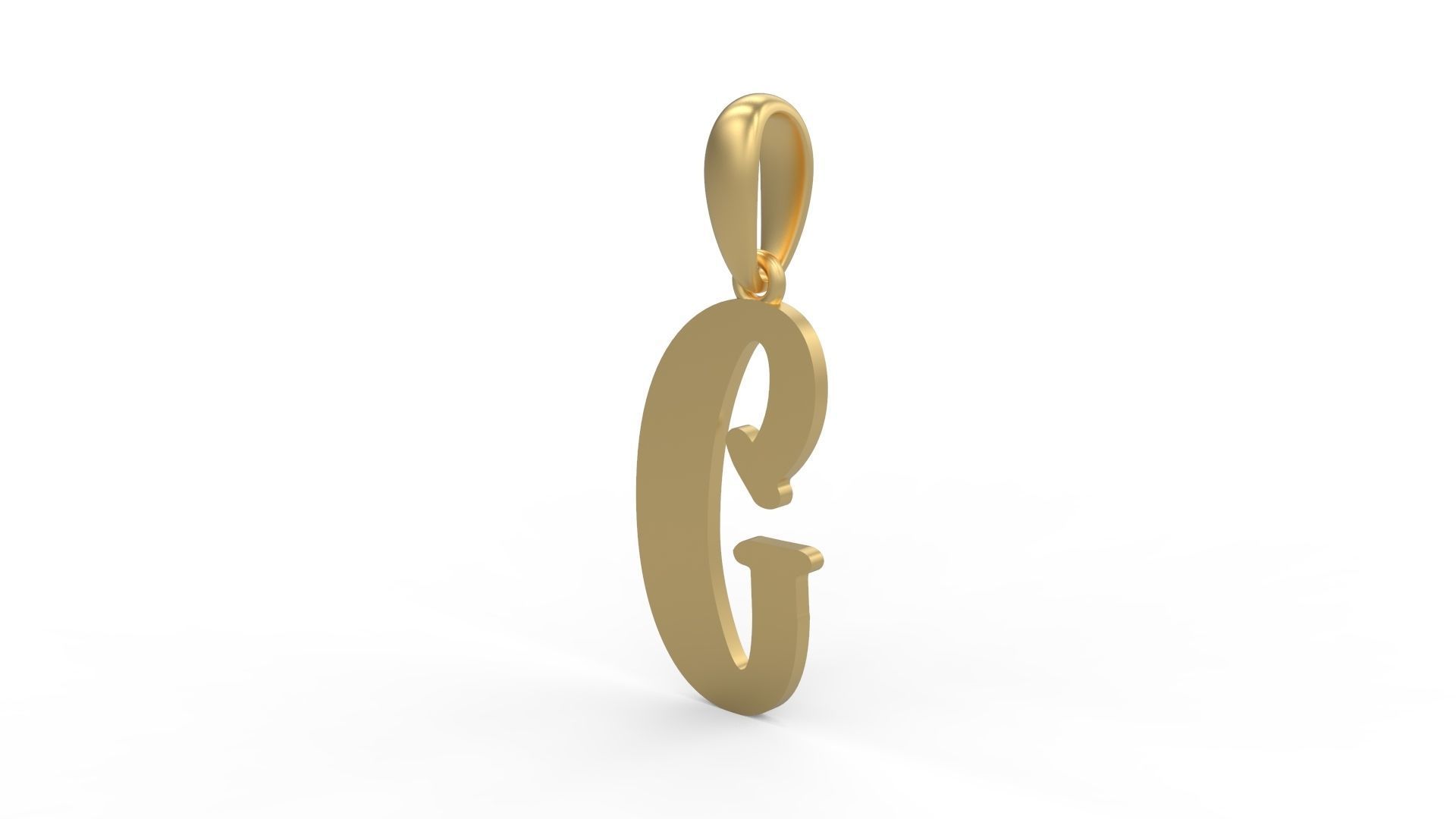 Initial Letters Pendant Funny Gang C 3D print model_1