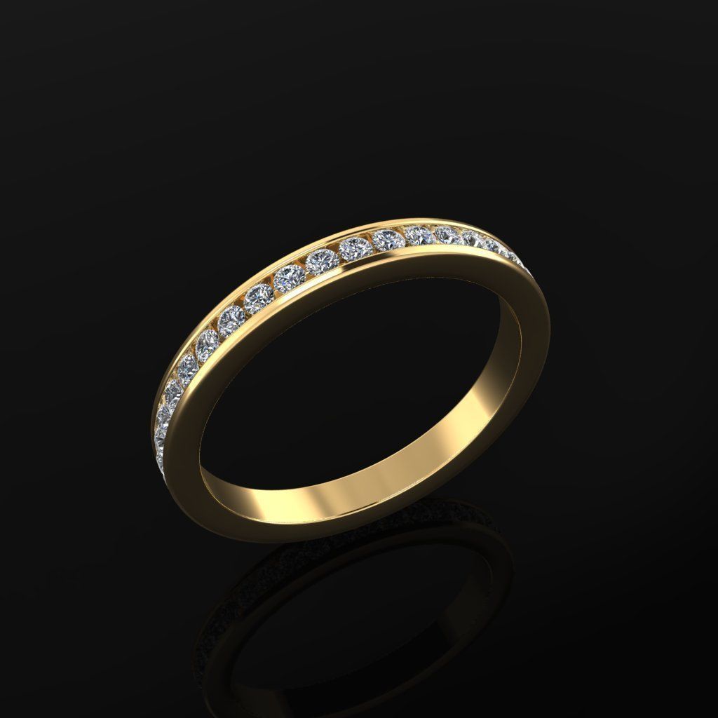 Woman Ring 03 3D print model_1