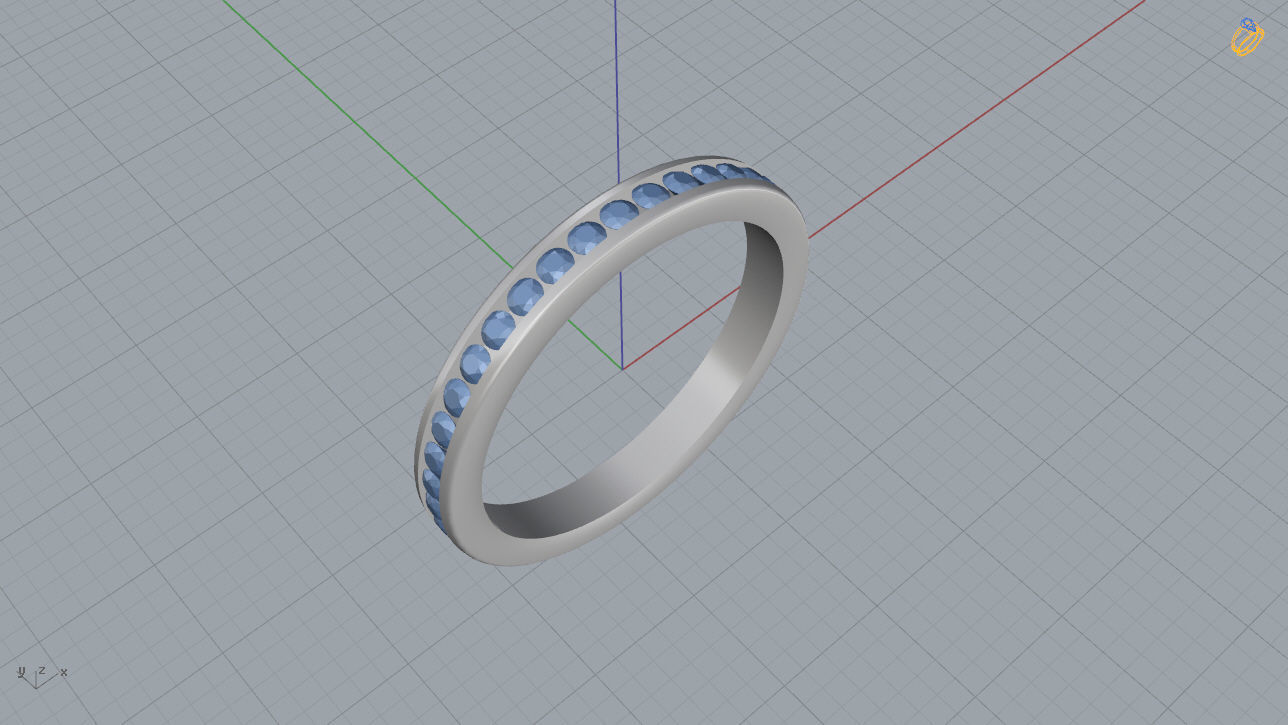 Woman Ring 03 3D print model_10