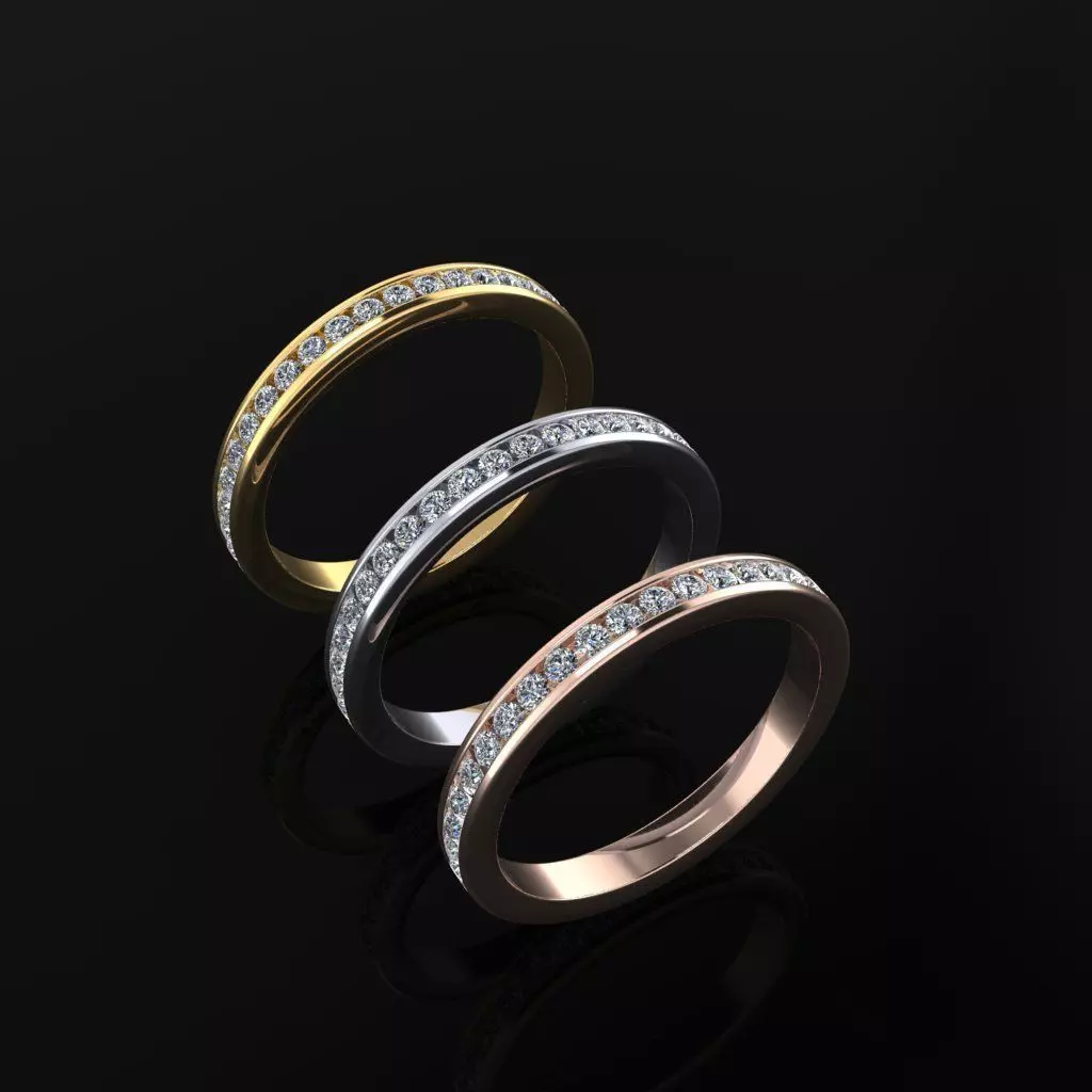 Woman Ring 03 3D print model_0