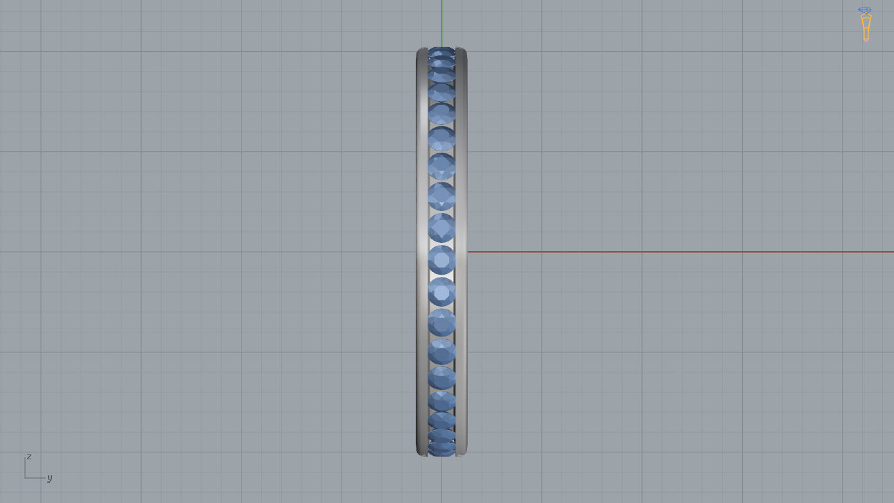 Woman Ring 03 3D print model_9