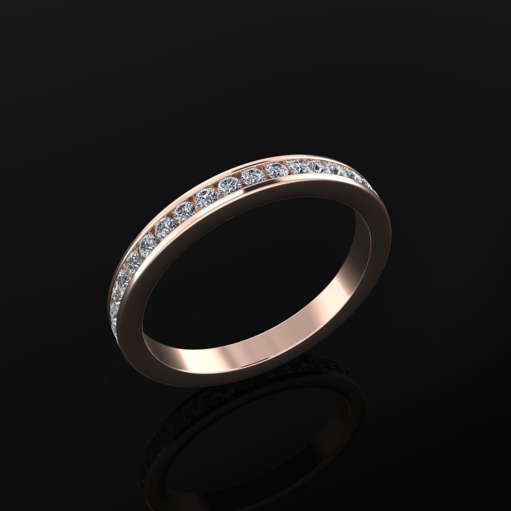 Woman Ring 03 3D print model_3