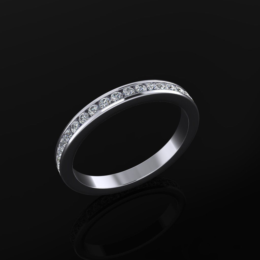 Woman Ring 03 3D print model_2