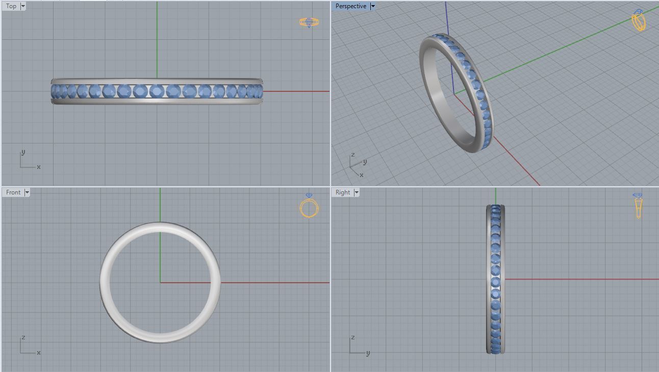 Woman Ring 03 3D print model_6