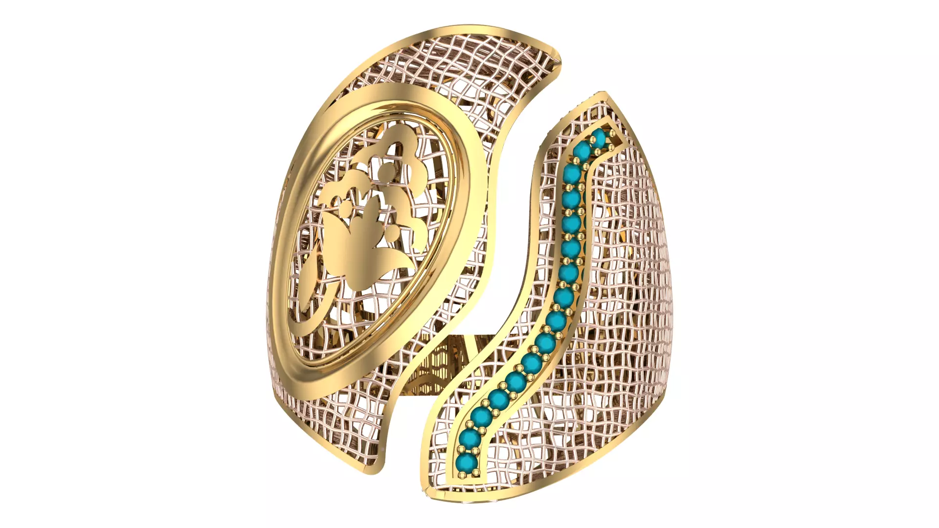 10 PCS STONES RING COLLECTION-R04 3D print model_0