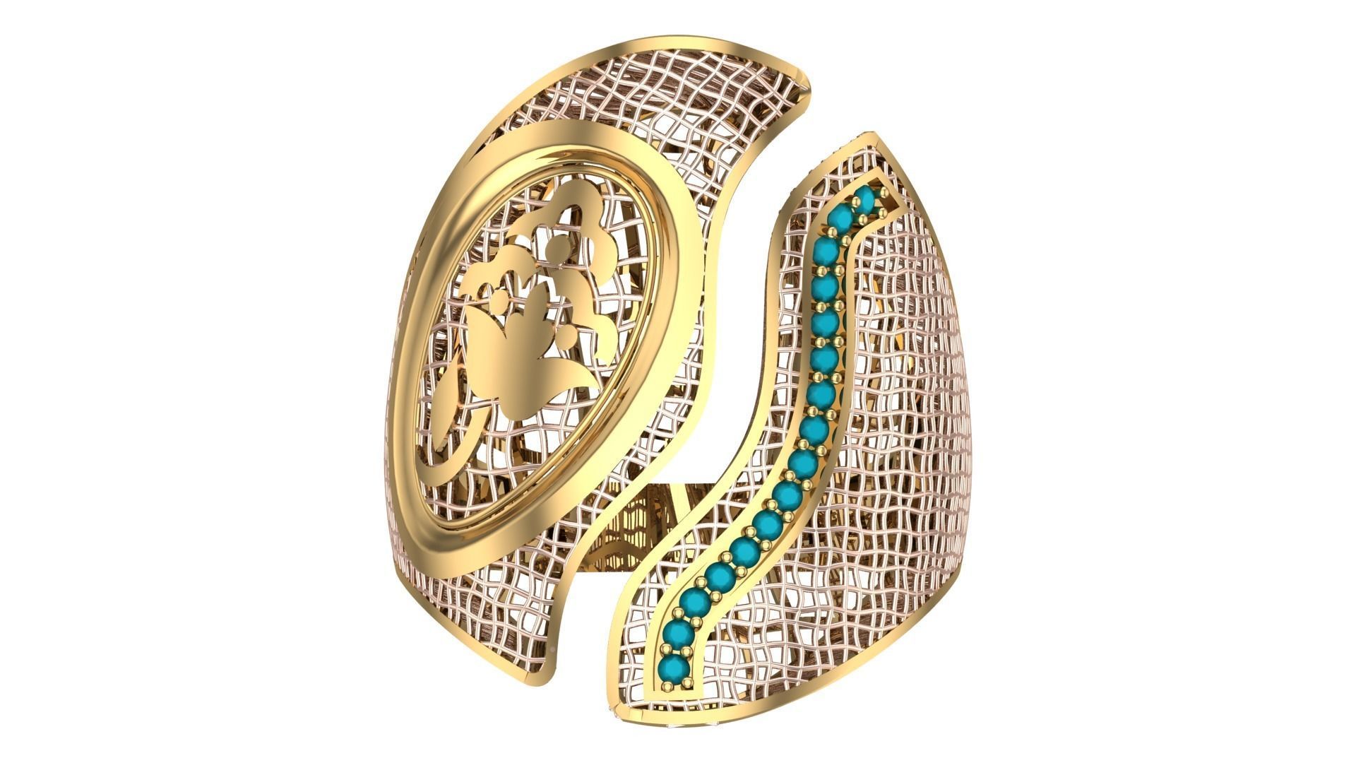 10 PCS STONES RING COLLECTION-R04 3D print model_22