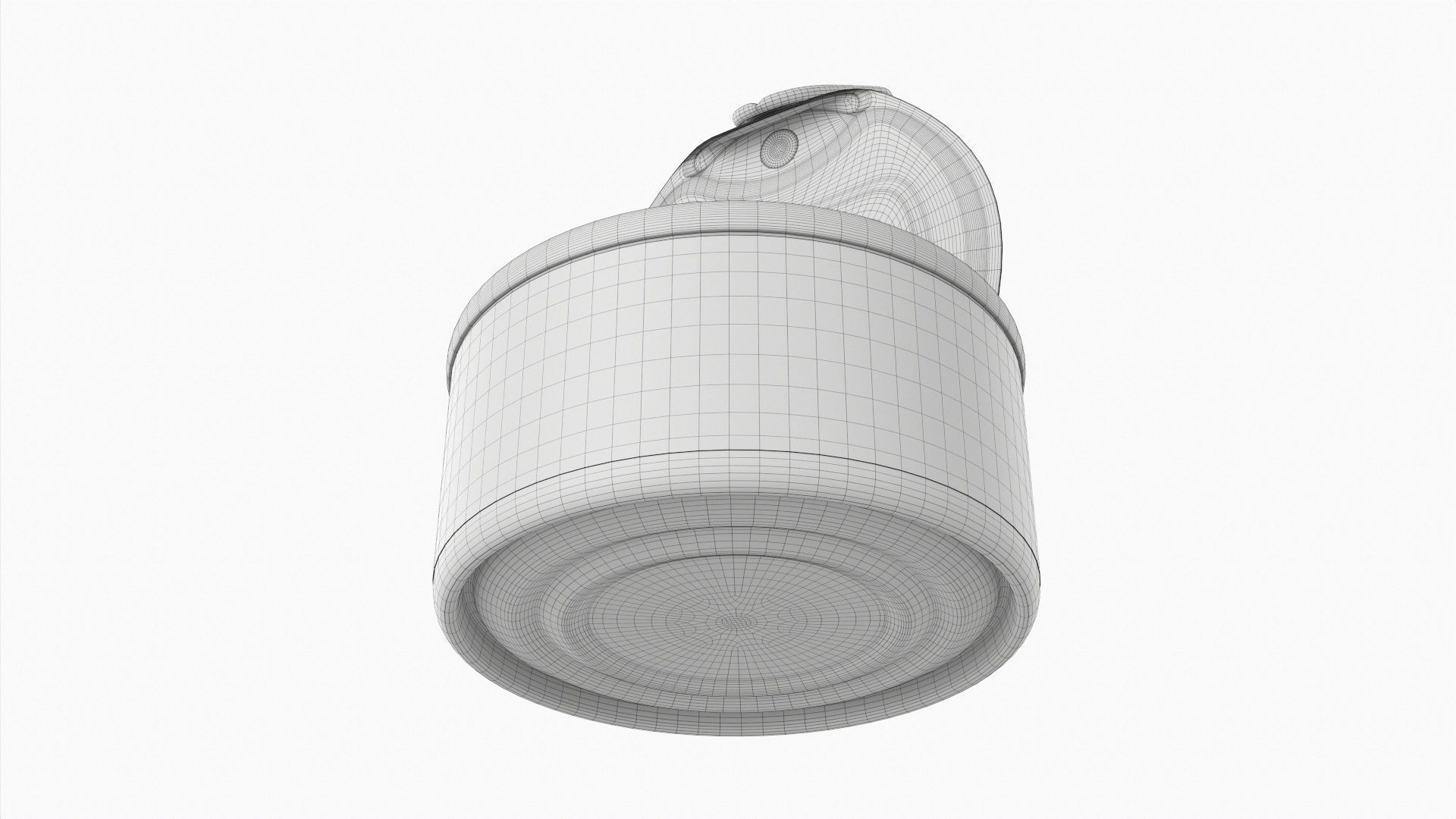 Canned food round metal tin aluminum can 013 open 3D model_7