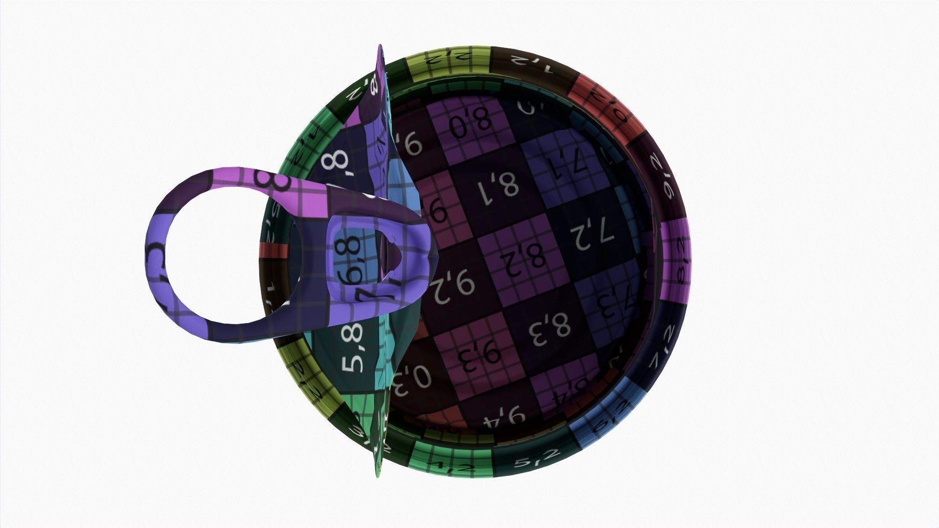 Canned food round metal tin aluminum can 013 open 3D model_14