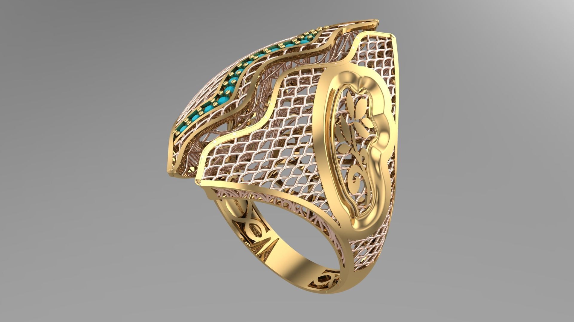 10 PCS STONES RING COLLECTION-R05 3D print model_23