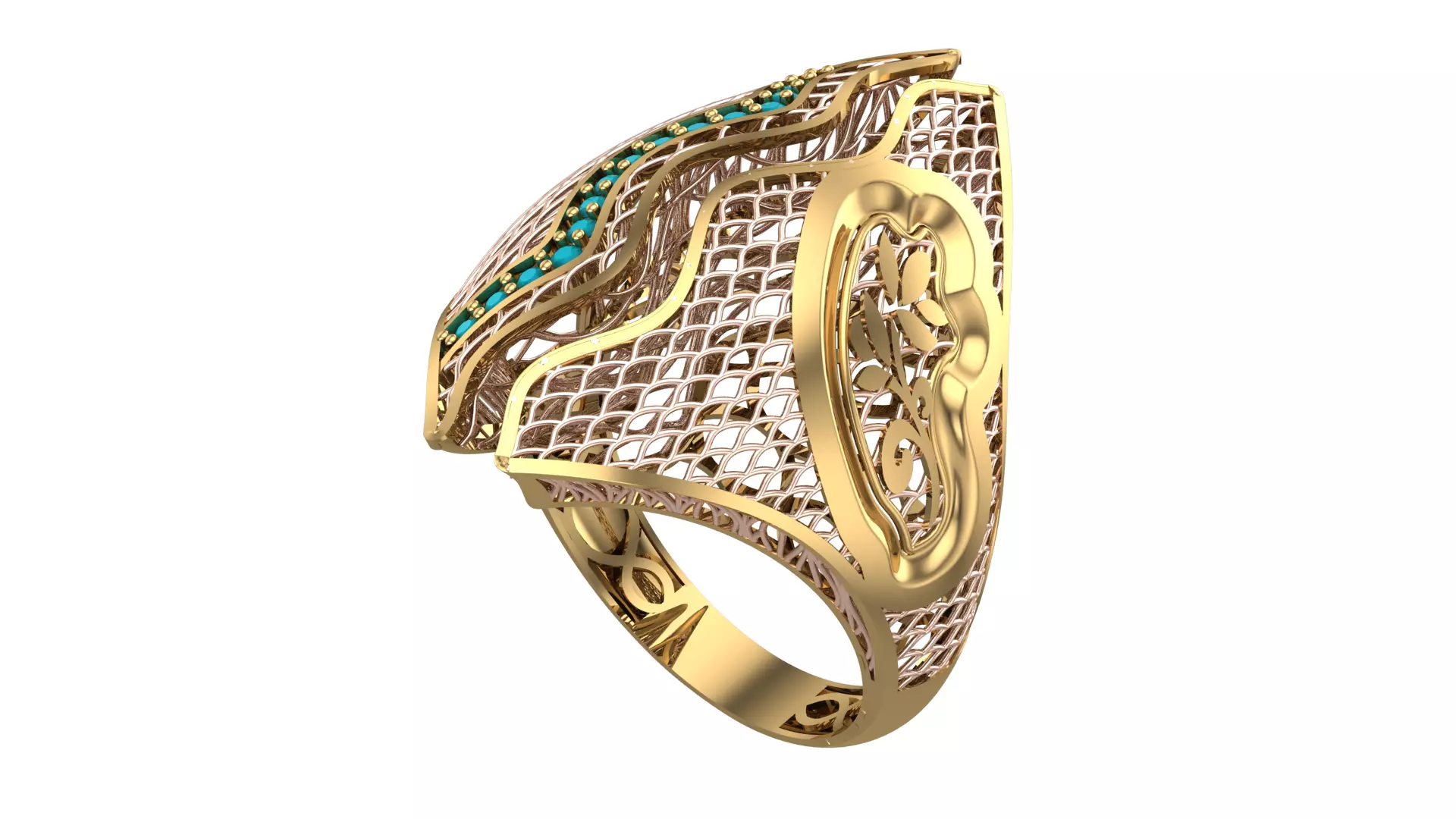 10 PCS STONES RING COLLECTION-R05 3D print model_0