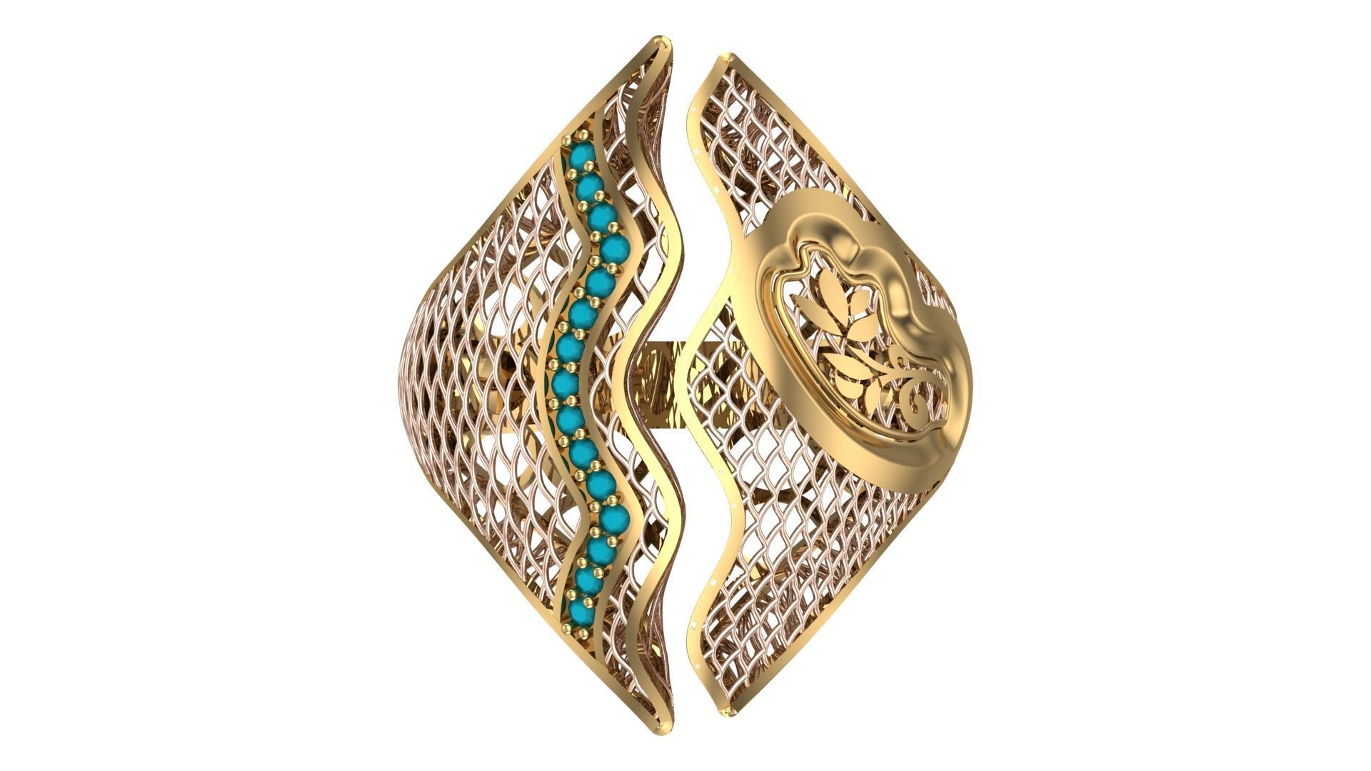 10 PCS STONES RING COLLECTION-R05 3D print model_1