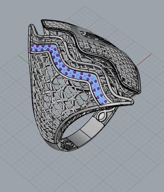 10 PCS STONES RING COLLECTION-R05 3D print model_5