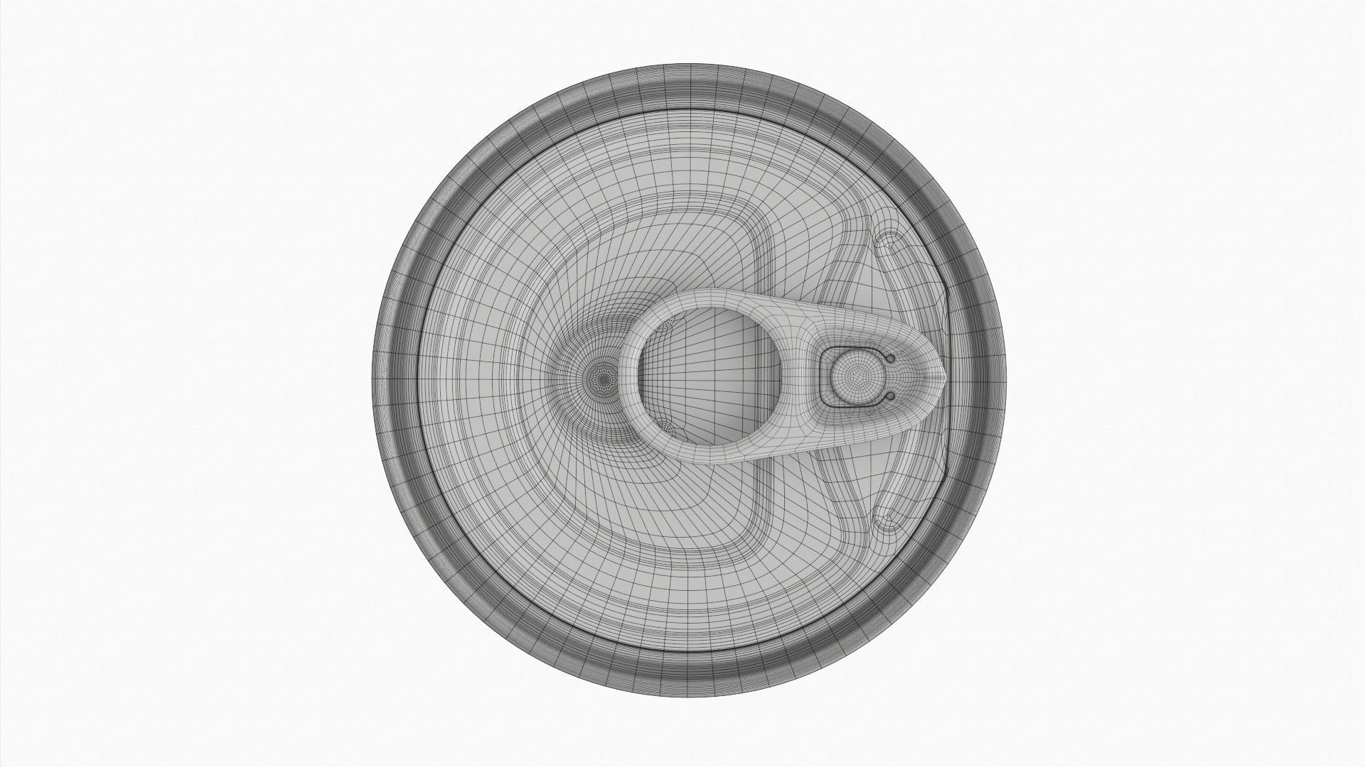 Canned food round metal tin aluminum can 014 3D model_9