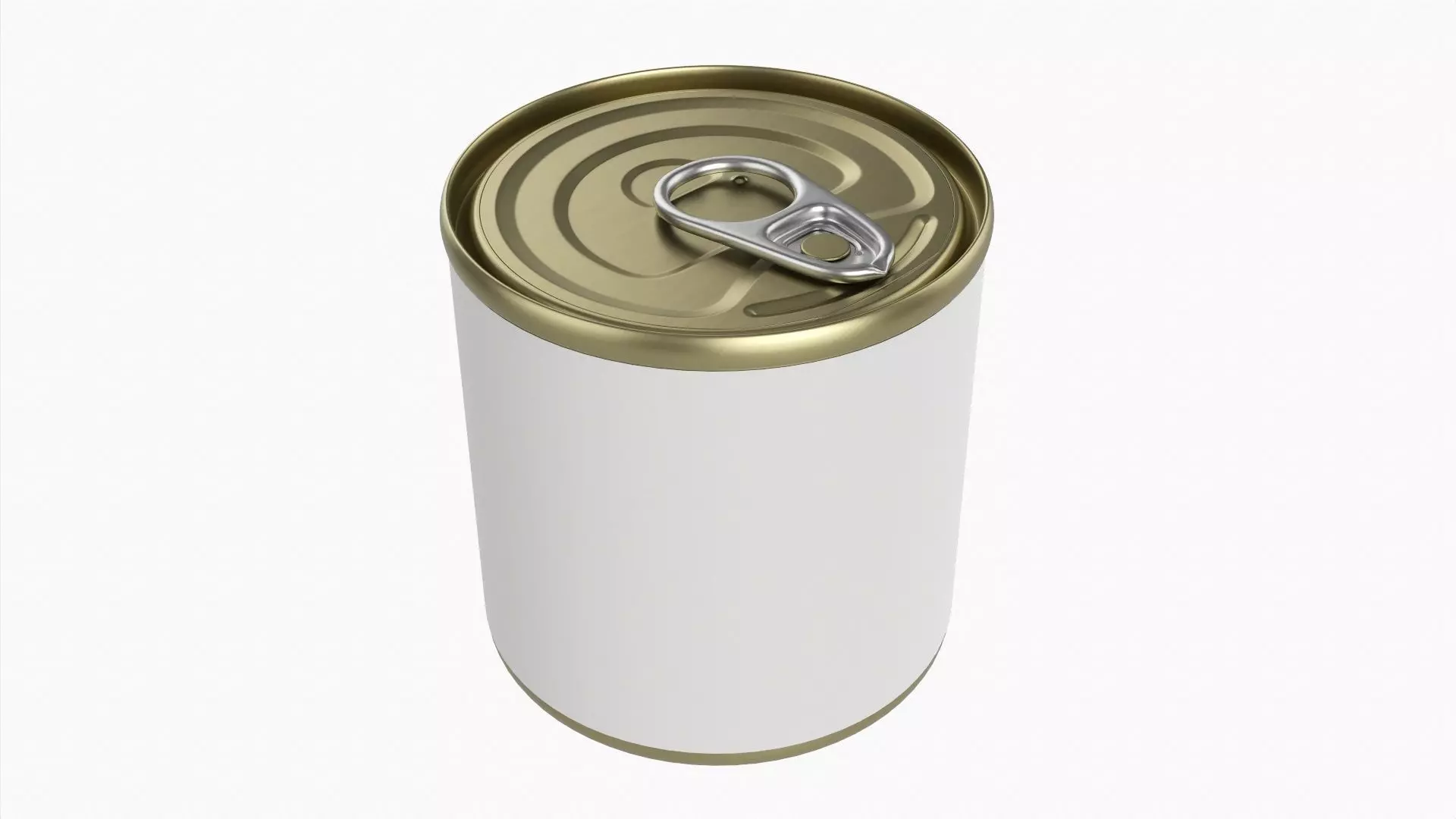 Canned food round metal tin aluminum can 014 3D model_0