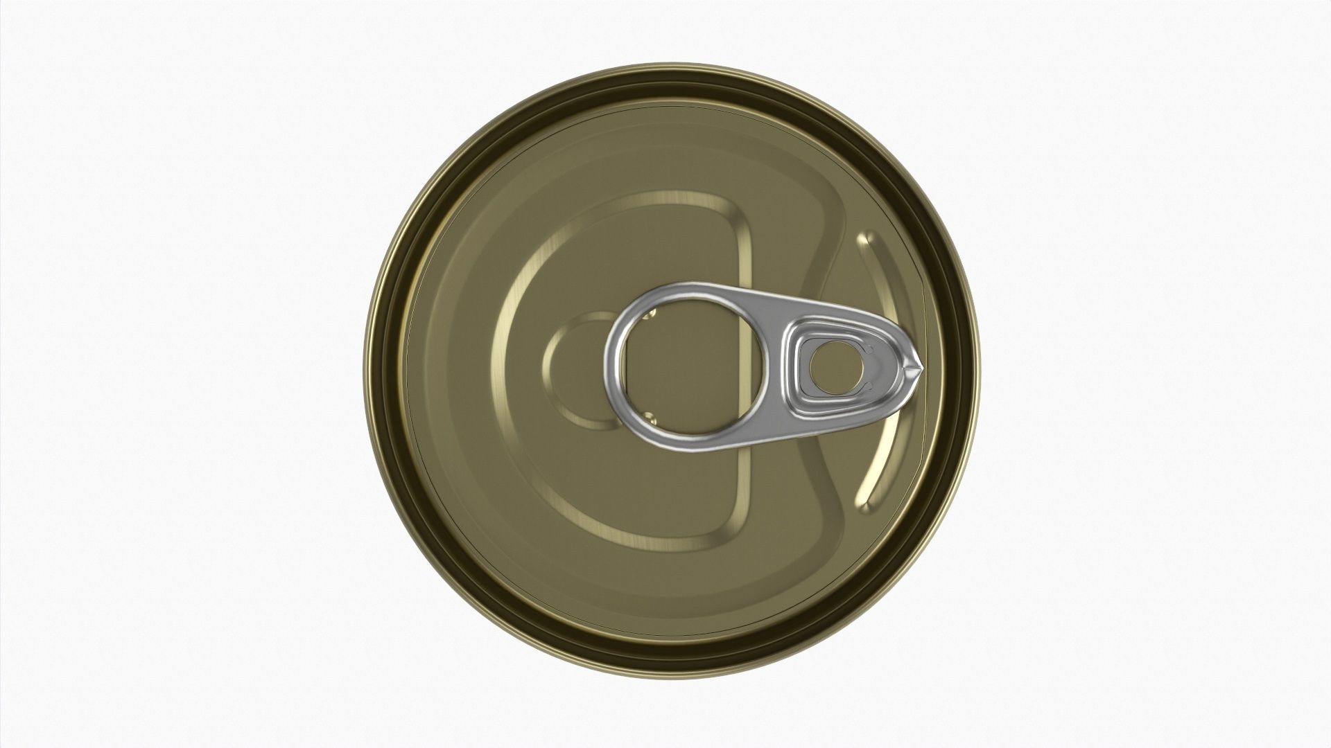 Canned food round metal tin aluminum can 014 3D model_4