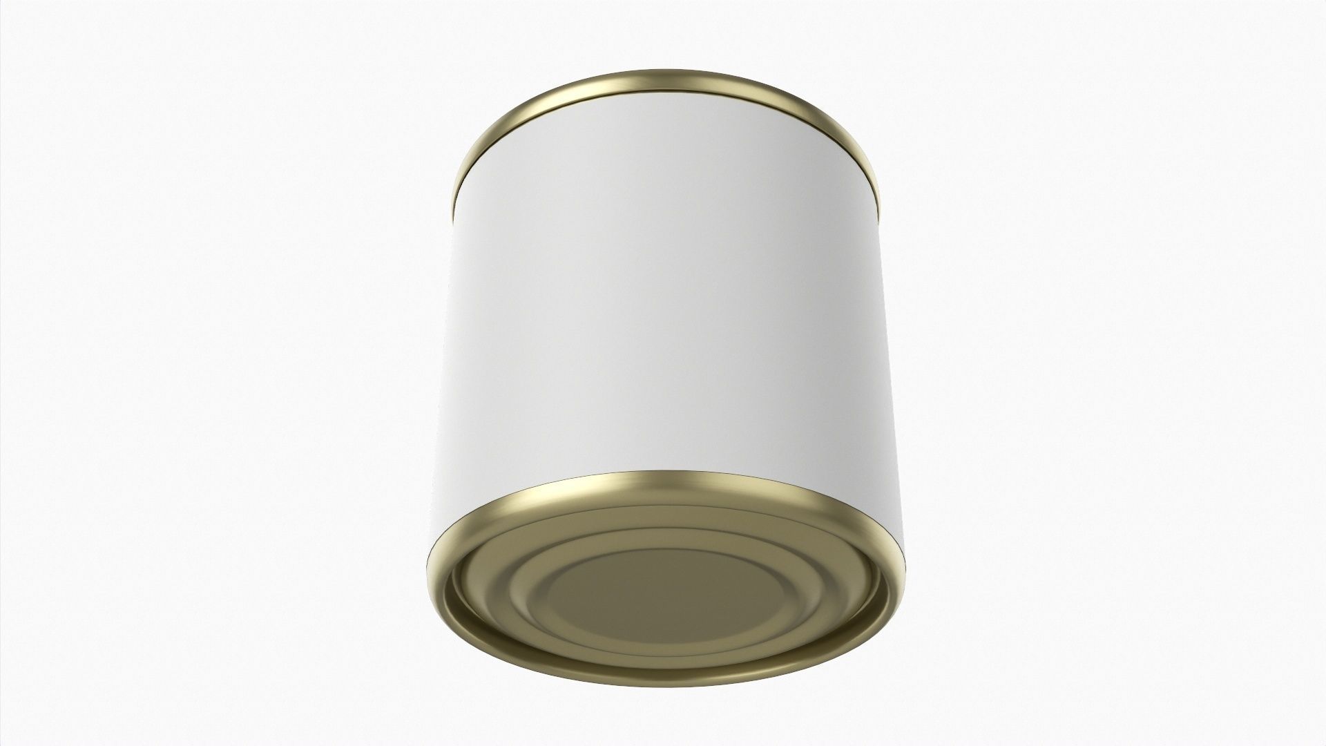 Canned food round metal tin aluminum can 014 3D model_2