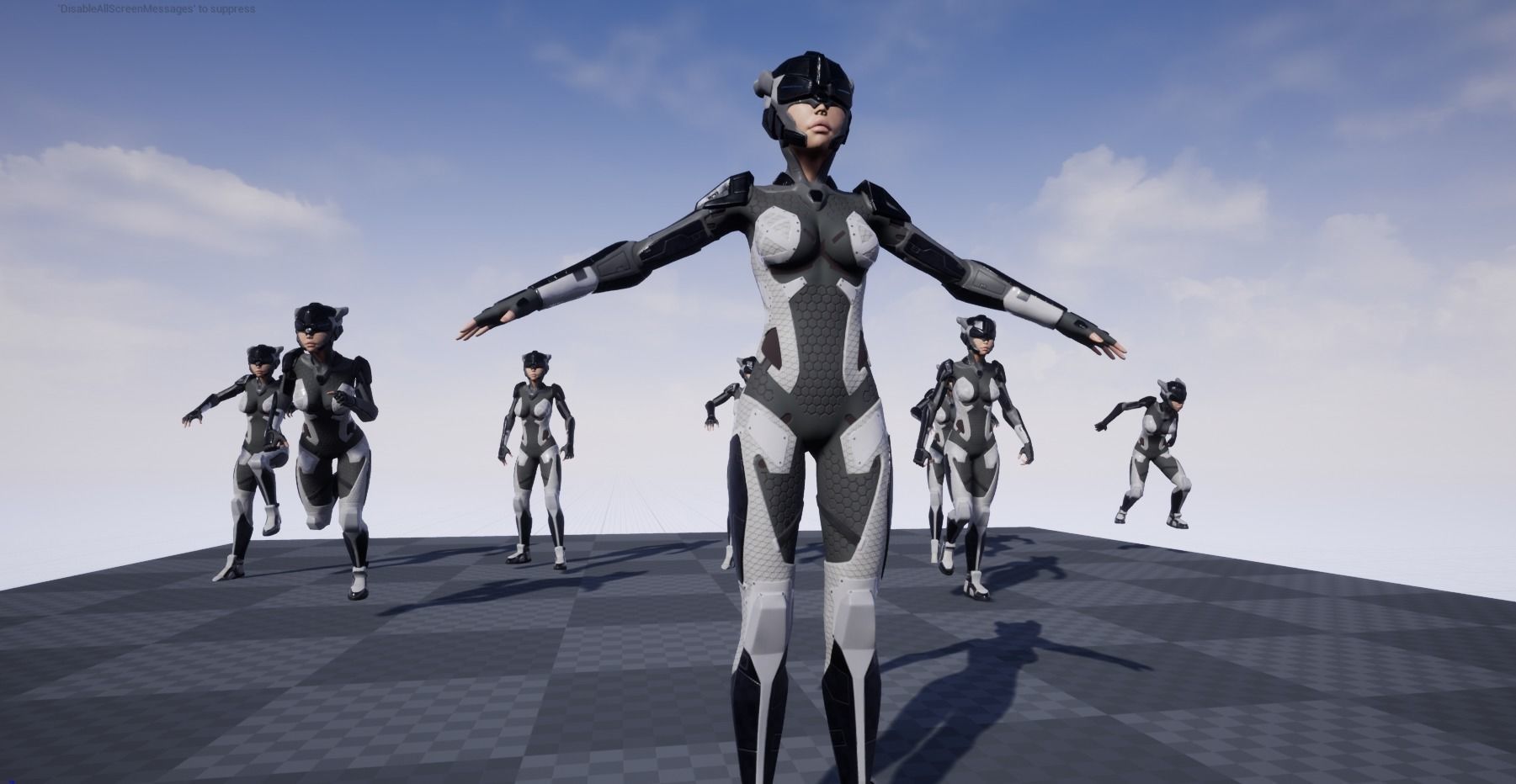 girl sci fi Low-poly 3D model_12