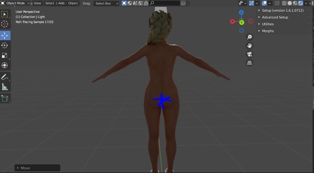 Rigging Anna and Elsa blender 3D model_13