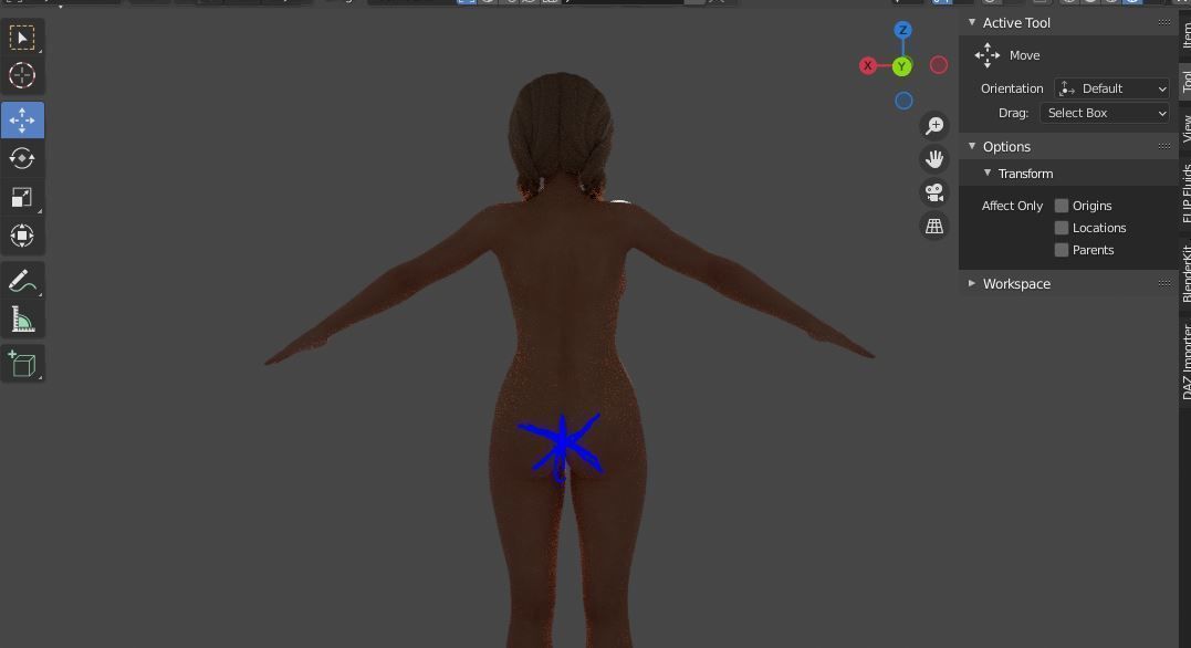 Rigging Anna and Elsa blender 3D model_11