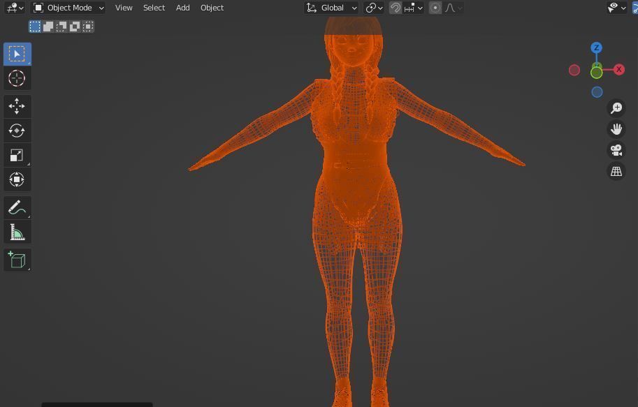 Rigging Anna and Elsa blender 3D model_7