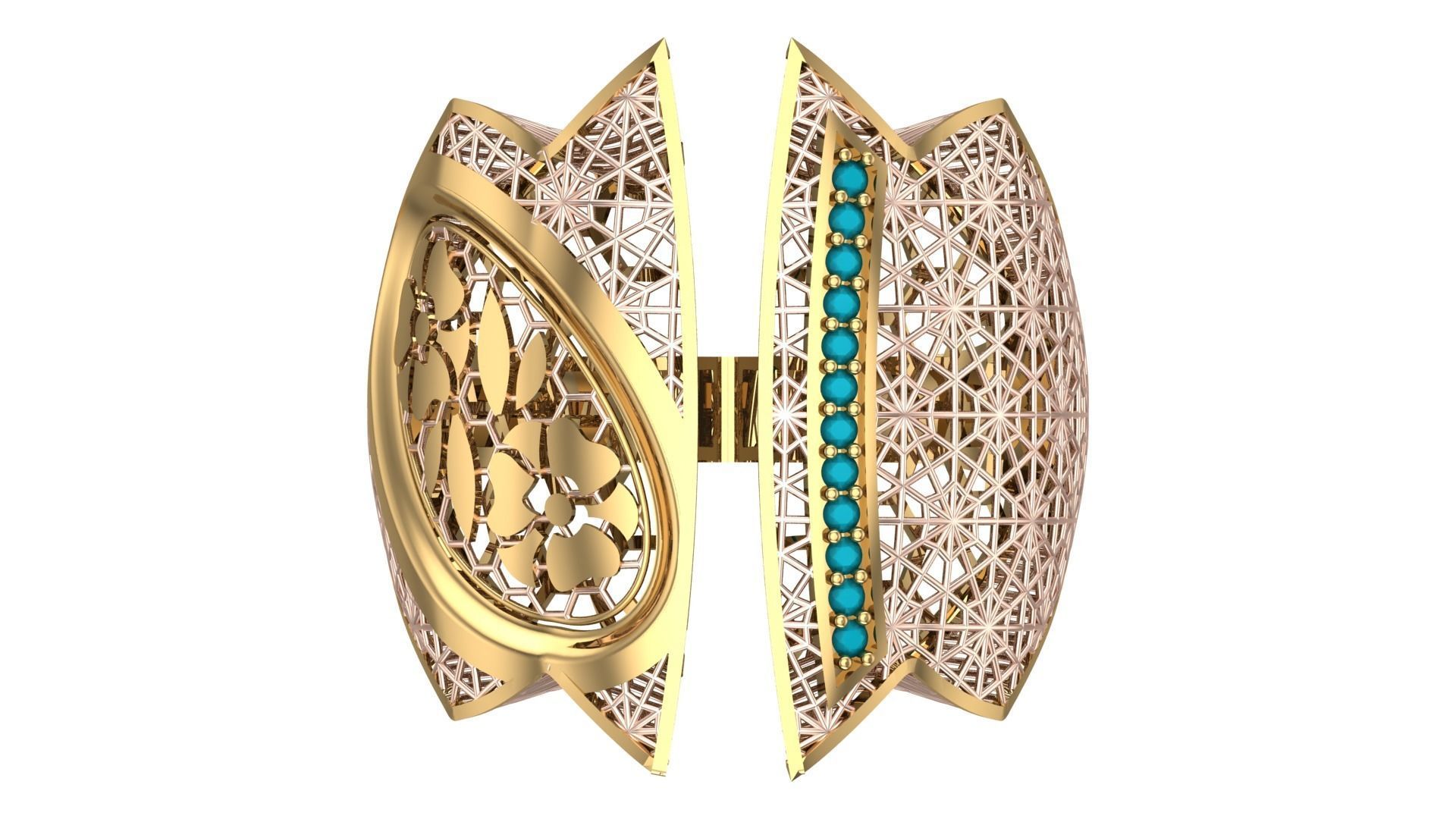 10 PCS STONES RING COLLECTION-R08 3D print model_1