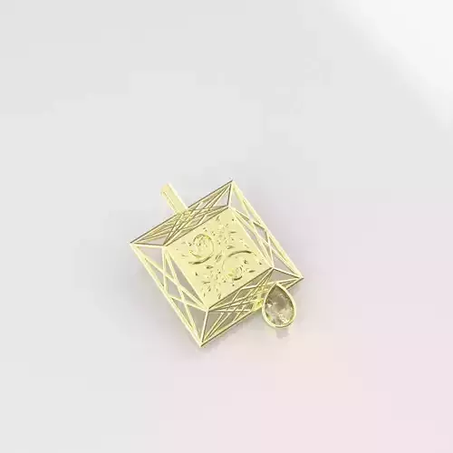 Nar107 gold pendant with peridot