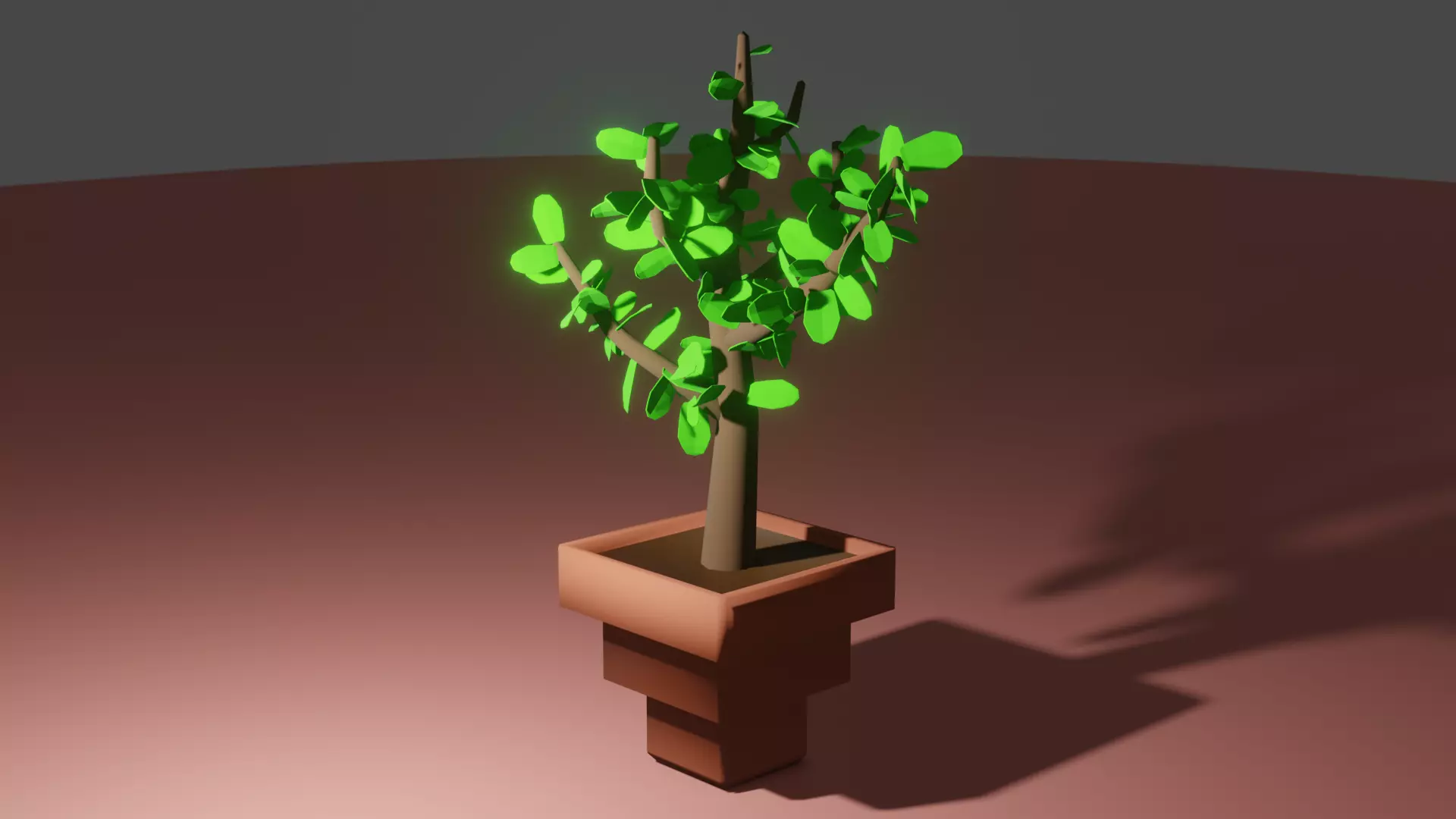 LowPoly Flower pot Free low-poly 3D model