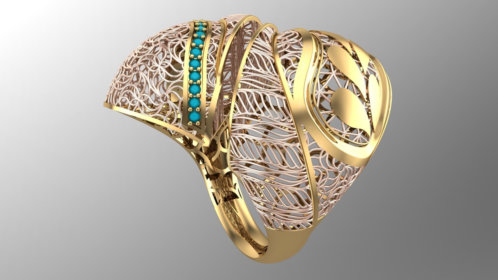 10 PIECES STONE RING COLLECTION LOTS SALE 3D print model_7
